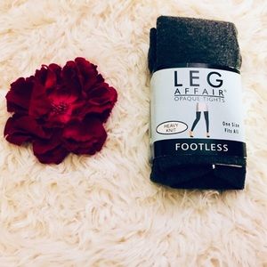 Gray Opaque Heavy Knit Leggings